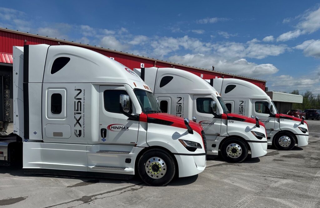 CNG trucks in Minimax yard