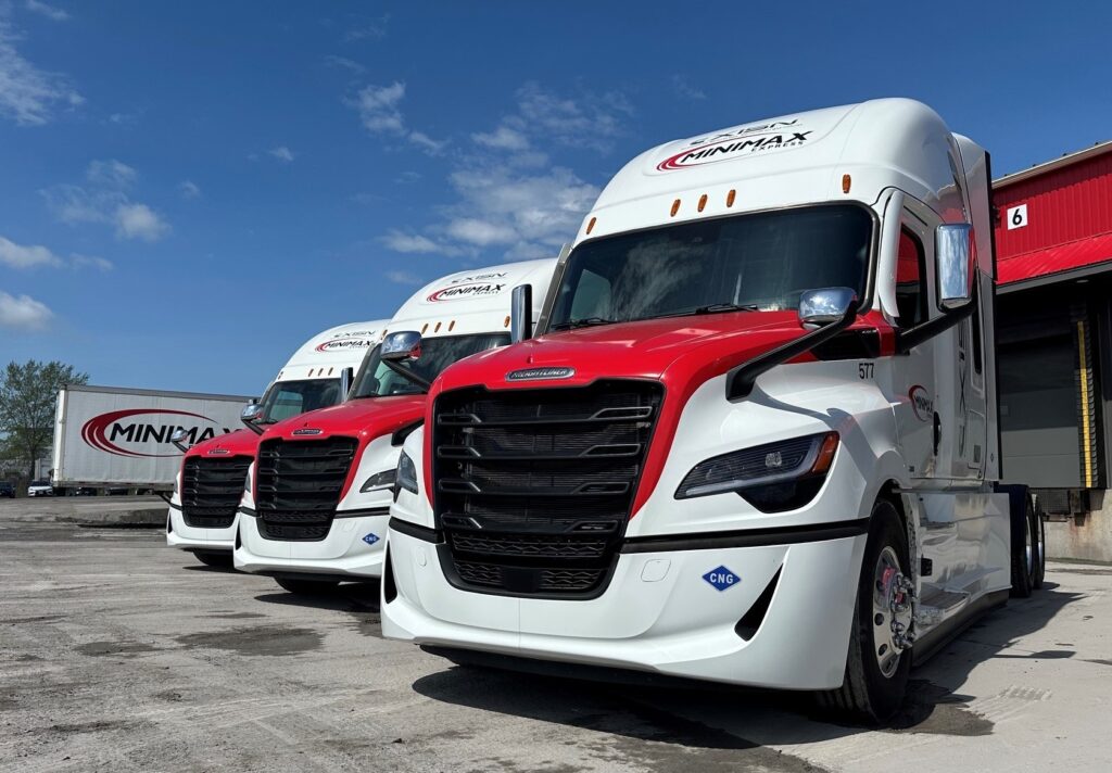 CNG trucks in yard
