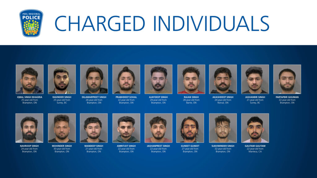 mugshots of those arrested