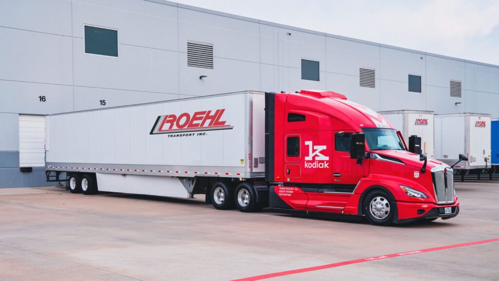 Kodiak hauls autonomous freight for Roehl