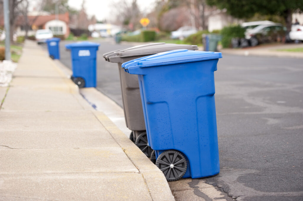 Picture of recycling bins