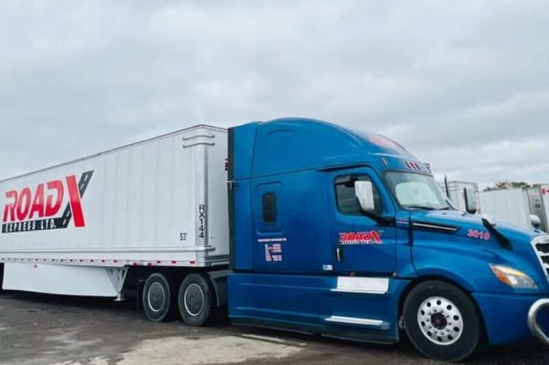 RoadX Express-branded truck and trailer