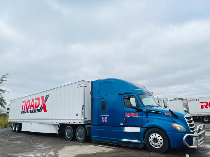 RoadX Express-branded truck and trailer