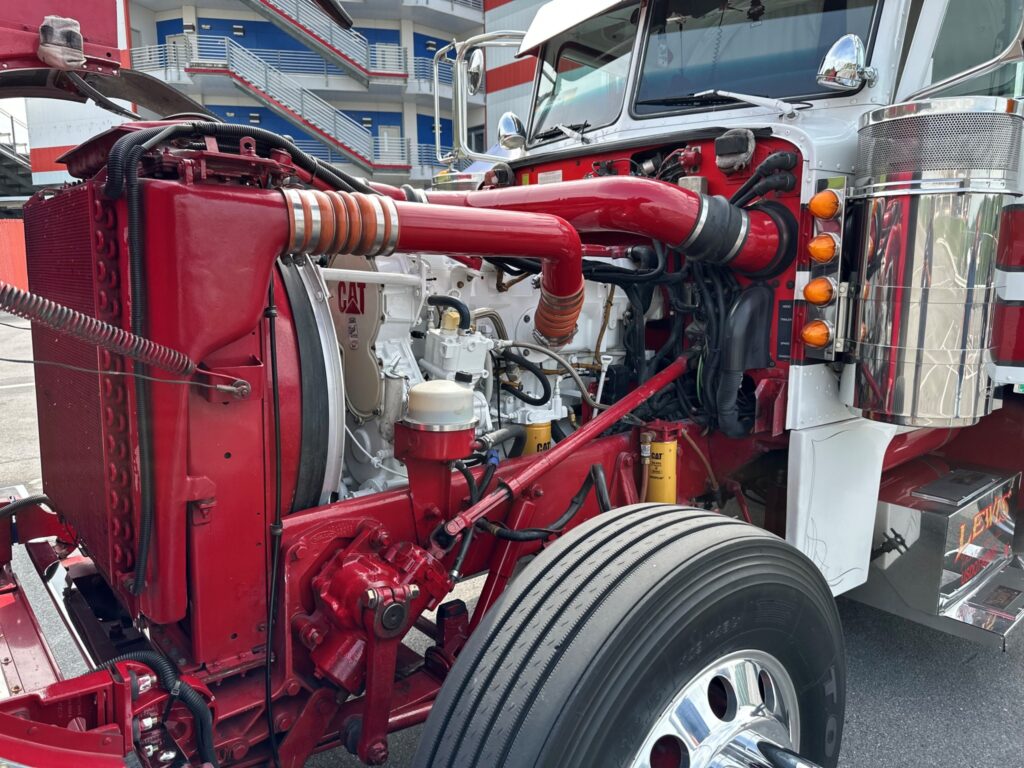 An engine on display