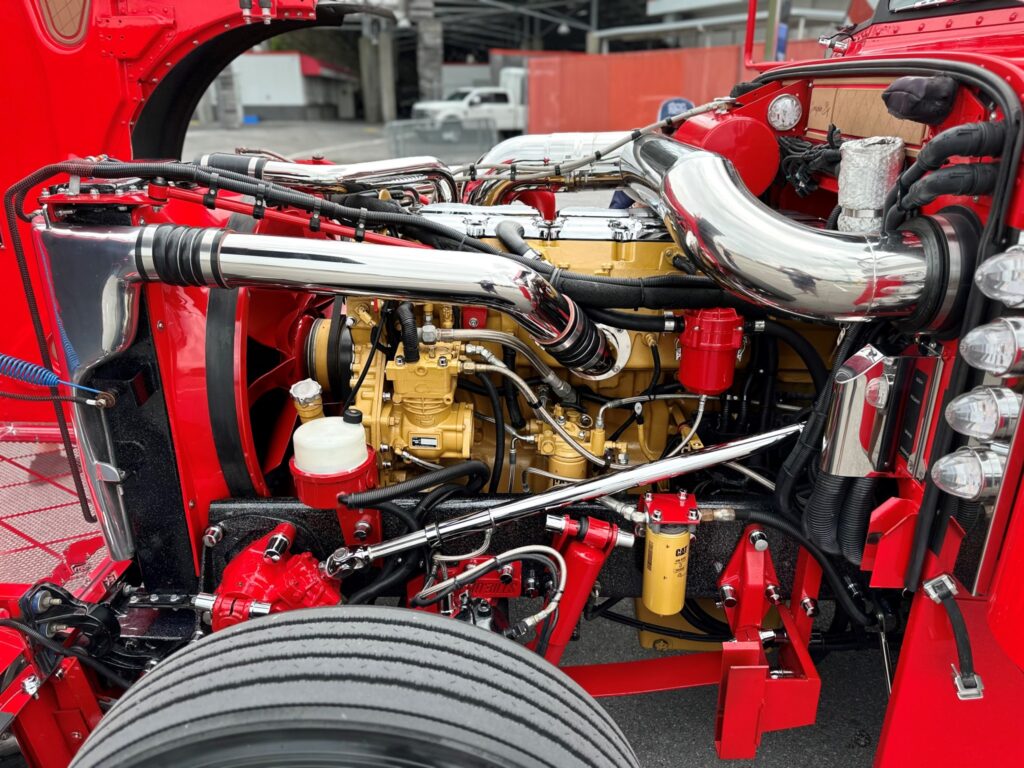 An engine on display