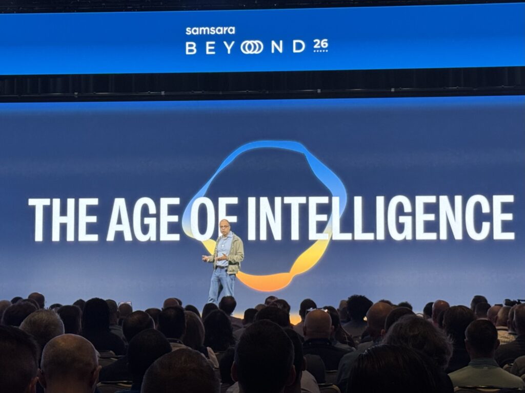 CEO Sanjit Biswas on stage 
