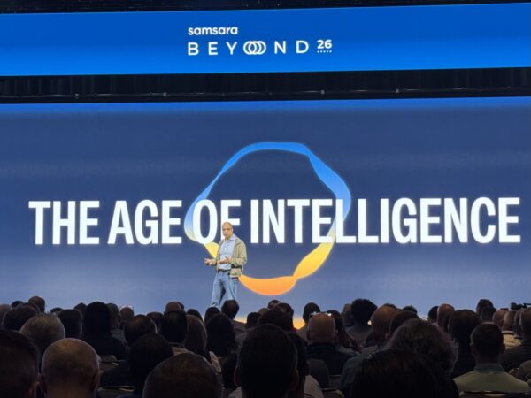CEO Sanjit Biswas on stage