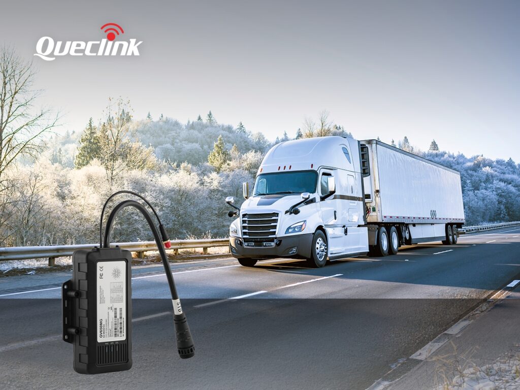 Picture of a truck and Queclink device