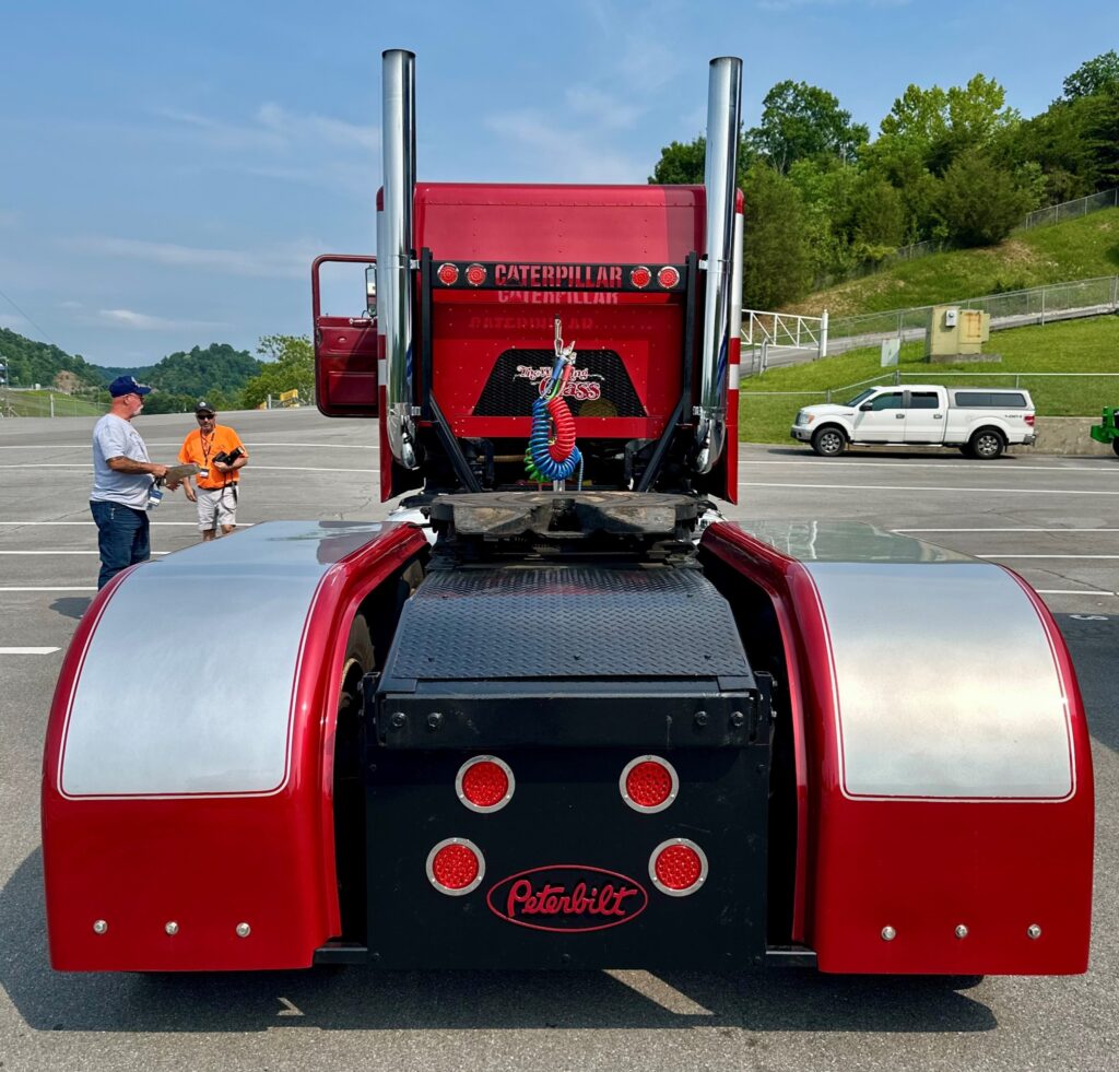 The back of a tractor
