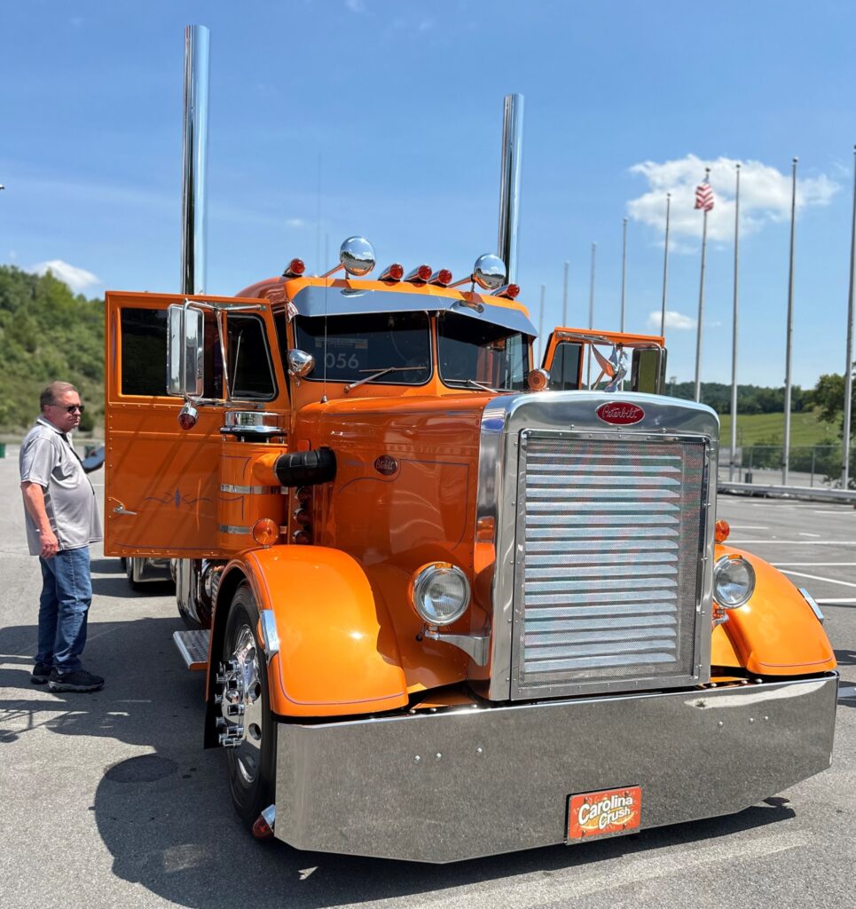 An orange truck
