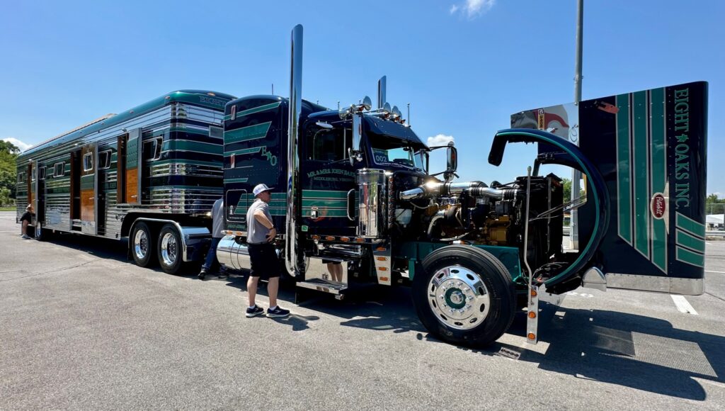 A green truck