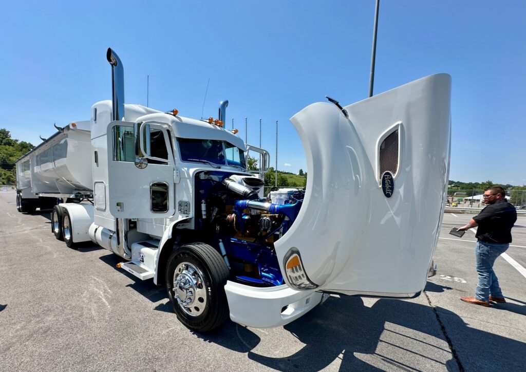 A white truck