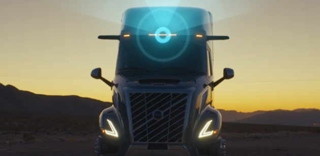 Volvo truck with concept of Volvo Trucks adds unattended
