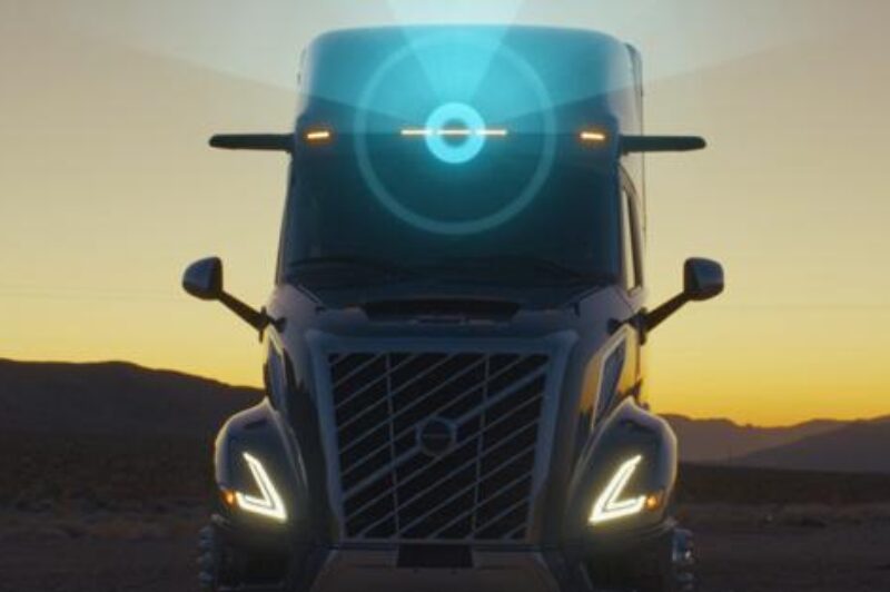 Volvo truck with concept of Volvo Trucks adds unattended