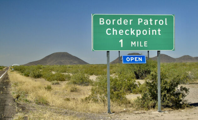 Border Patrol sign