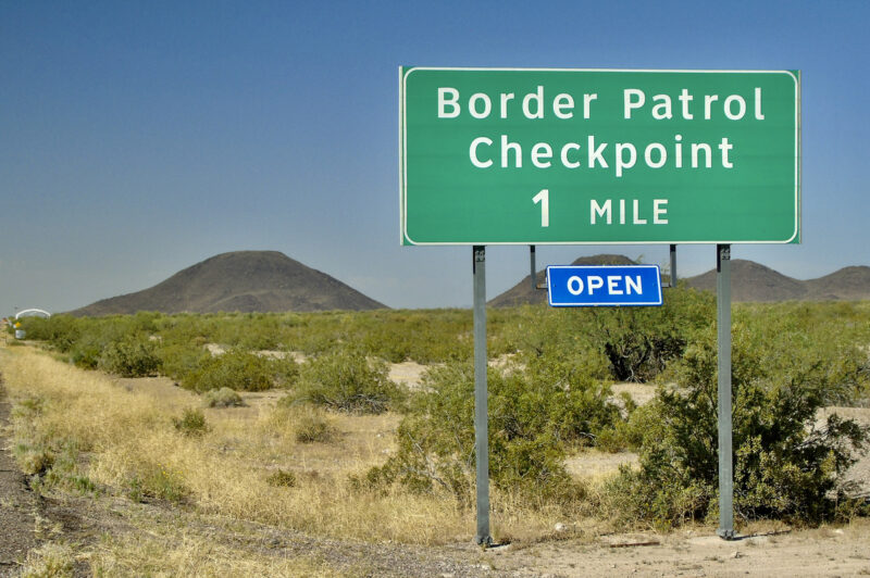 Border Patrol sign