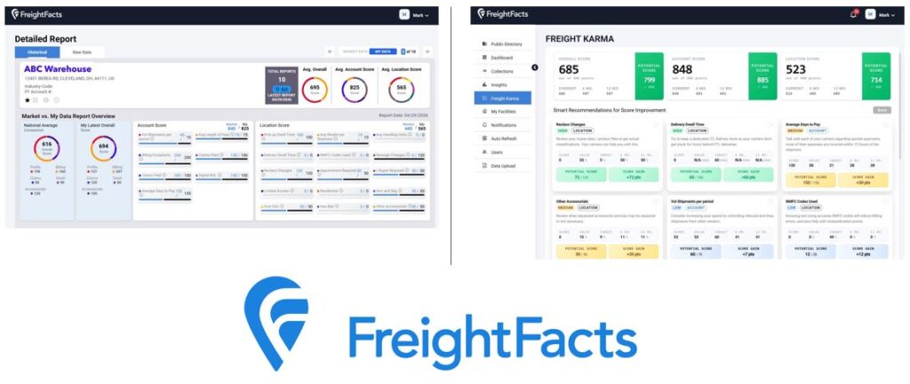 screen captures of Carrier Logistics TMS