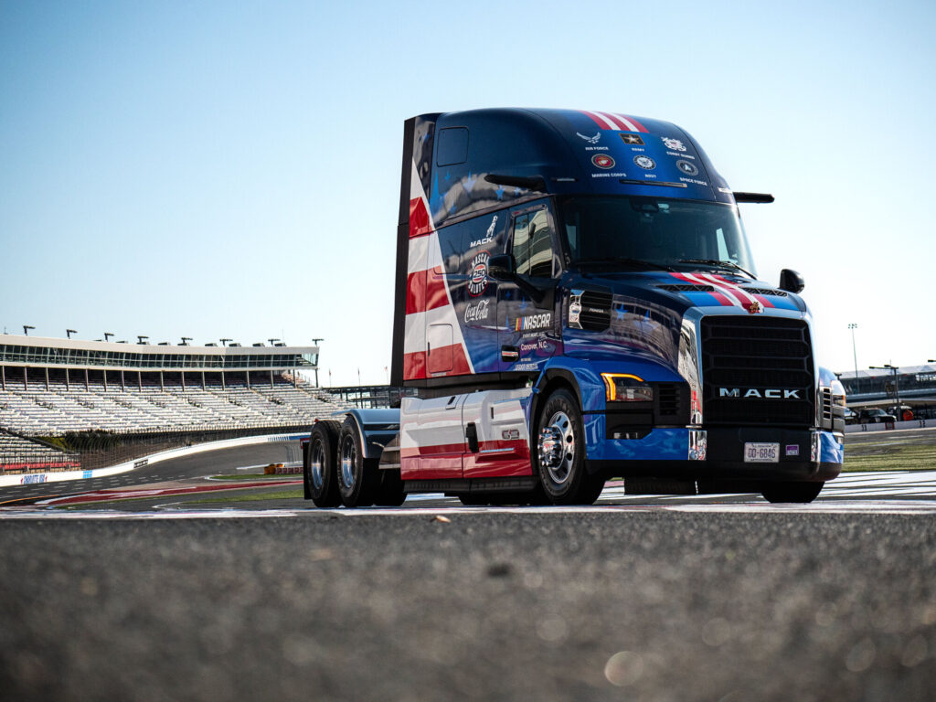 Mack Pioneer on NASCAR track