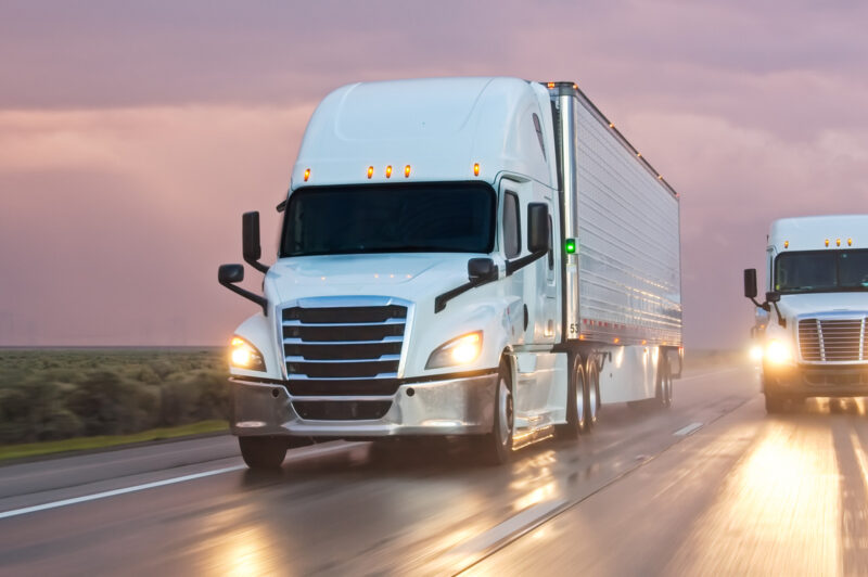 New trucks on the highway
