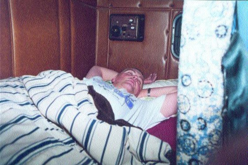 CATCHING SOME ZZZ'S: Sleeper berths don't provide the same quality of sleep as a bed.Photo by James Menzies
