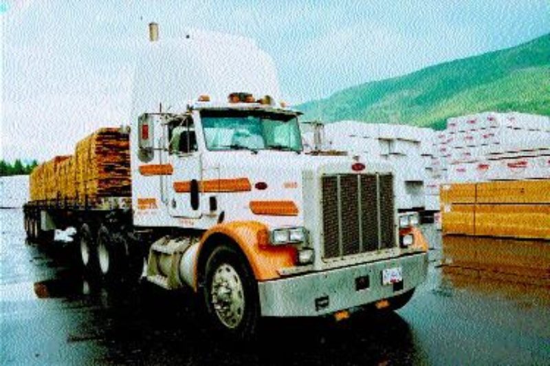 MISSION ACCOMPLISHED: On day three it was time to put my new skills into action, delivering this load of lumber to a nearby mill.Photo by James Menzies