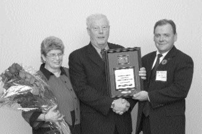 OOPS: In the January 2005 issue of Truck News the wrong picture was printed for Wayne Dixon, who is shown here (middle) accepting the 2004 Volvo Trucks Canada Driver of the Year Award at the Ontario Trucking Association's annual convention held at the Toronto Congress Centre.
