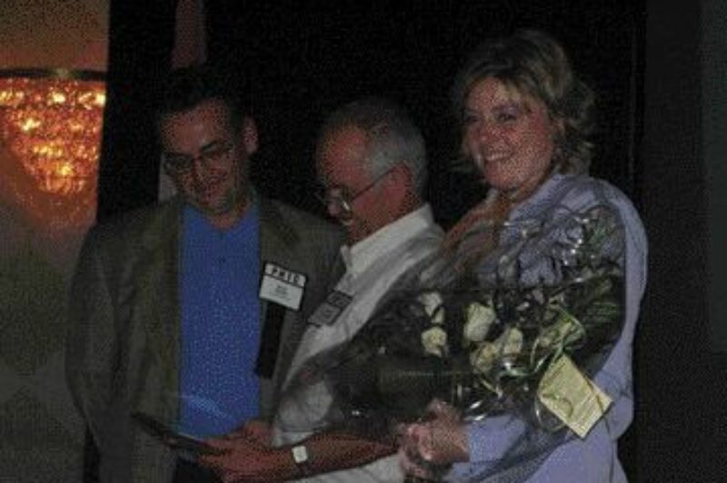 CONGRATS: Larry Sedgwick of Advantage Personnel is honoured at the PMTC annual meeting.