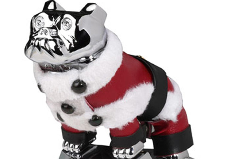 The Mack Bulldog showing off its holiday spirit is just one of the many items on the redesigned Mack Shop Web site.