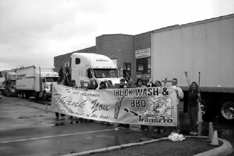 THANKS A LOT!: Transpro Freight Systems recently celebrated Driver Appreciation Week with a truck wash and barbecue at its Mississauga headquarters. 