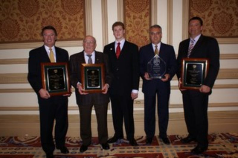From left to right: Claude Robert, Robert Transport; William MacKinnon, MacKinnon Transport; Alex MacKinnon, MacKinnon Transport; Garth Pitzel, Bison Transport; and Rob Penner, Bison Transport.