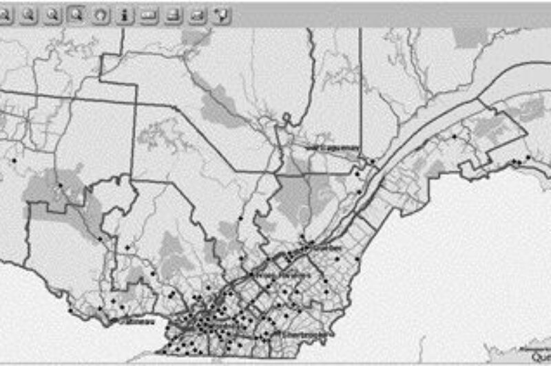 OBSTACLE COURSE: This interactive map, available at the Transports Quebec Web site, shows which overpasses and bridges are affected by the load limits. Some trucking companies have warned shipping costs will skyrocket as a result of the restrictions.