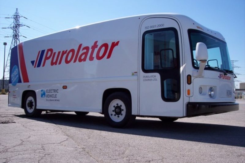 The new fully electric Purolator Quicksider
