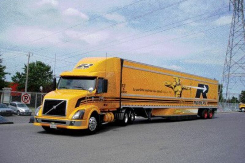 FASHIONABLE: Some of Robert Transportation 's trailers are sporting a new look the company hopes will save money.