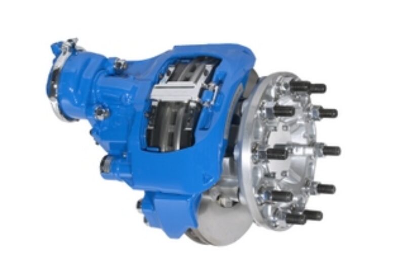 Bendix air disc brakes like this one, may be used along with traditional drum brakes to meet the new NHTSA stopping distance requirements, expected later this year.