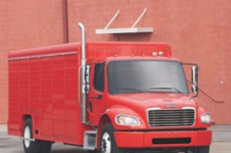 FIRST SIP: Freightliner introduced its first hybrid beverage truck at the Work Truck Show in Atlanta.