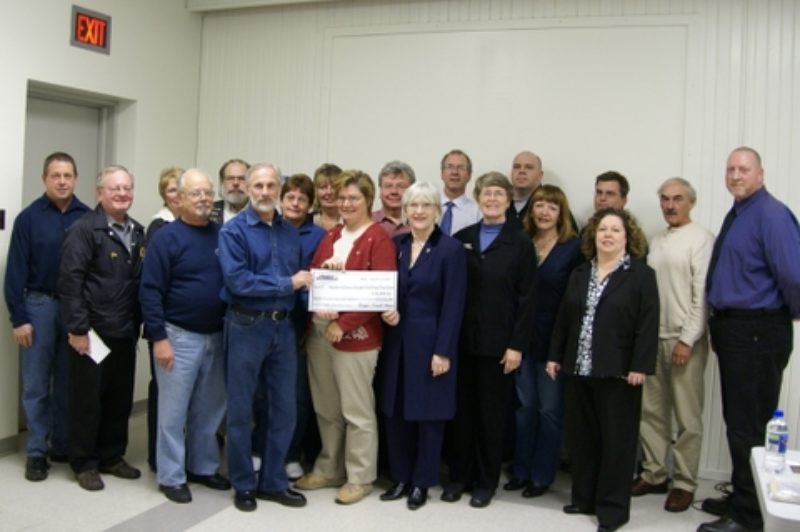 Fergus Truck Show officials present a cheque for more than $45,000 to local groups who volunteered their time at this year's event.