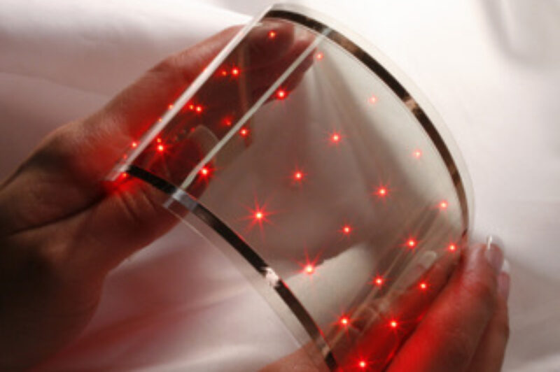 The LightForm strips are paper-thin and flexible enough to wrap around corners.