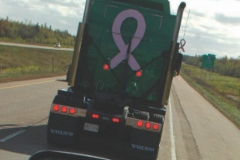 PINK PREVAILED: Decorations adorning the trucks left little doubt what the event was all about.
