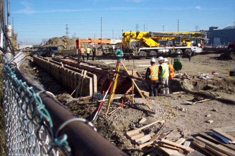 Construction is underway at OK Tire's new Etobicoke, Ont. facility, which boasts both traditional tire and quick lube services. The LEED-approved facility is slated for completion in March.