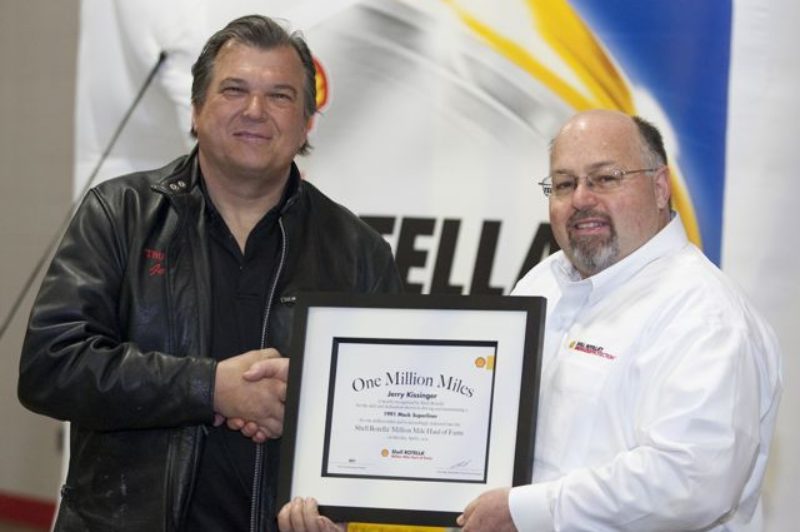 Owner/operator Jerry Kissinger (left) is the first American member of Shell Rotella's Million Mile Haul of Fame.