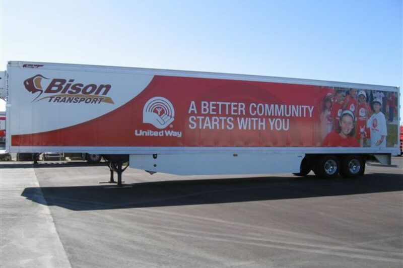 Bison's new United Way trailer will be deployed into its fleet following a ceremony this afternoon in Winnipeg.