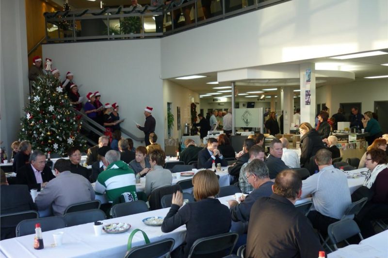 Guests at Maxim Truck and Trailer's charity breakfast enjoyed both the food and live Christmas music provided the Maxim choir Dec. 6. The event raised more than $8,000 for the Christmas Cheer Board in Winnipeg.