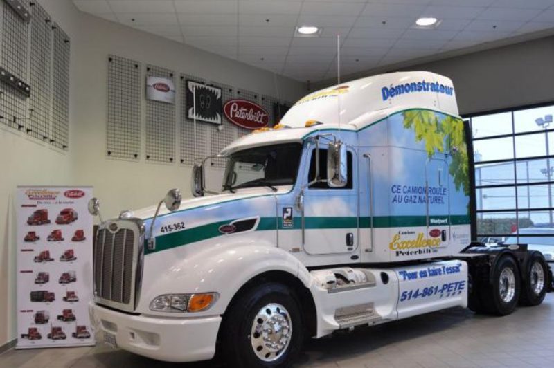 This LNG-fuelled Peterbilt is now available for rent through Excellence Peterbilt.