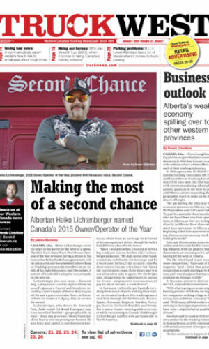 Truck West January 2016 article image