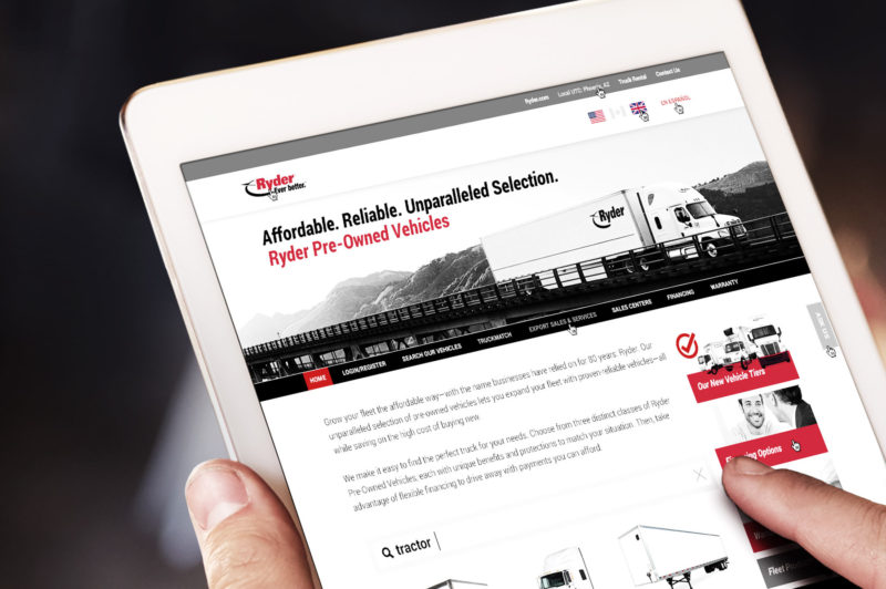 Ryder updates used trucks website article image