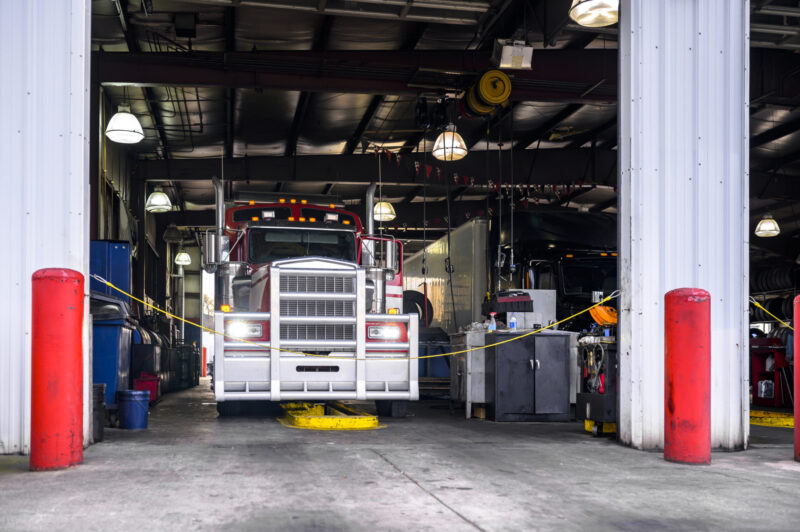 truck in shop