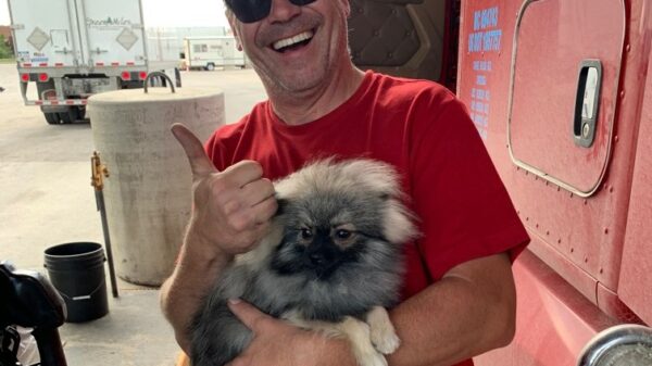 Leon Schreven with pandemic pet