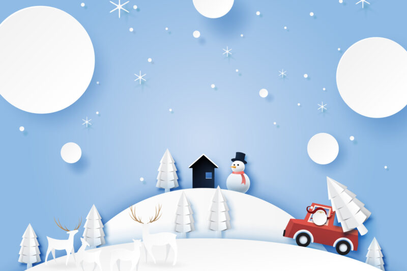 Santa with truck