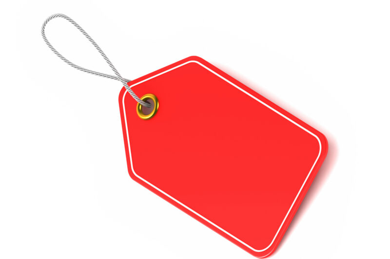 Red tag label