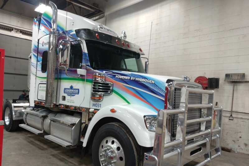 Showing a Lodgewood Hydra hydrogen truck